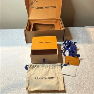 Louis Vuitton Orange and Blue box/bag Gift Set.